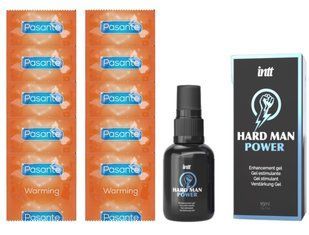 Комплект Pasante Warming 10 шт + Intt Hard Man Power Gel (15 мл) SOS14373 фото