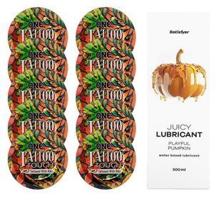 Комплект ONE Tattoo Touch 10 шт. + Лубрикант Satisfyer Juicy Lubricant Playful Pumpkin (300 мл) SOS12180 фото