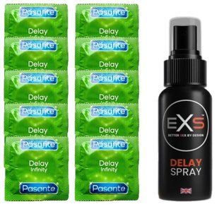 Комплект: Pasante Delay 10 шт + Пролонгатор EXS Delay Spray 50 мл SOS11046 фото