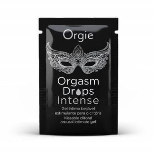 Пробник збуджуючих крапель для клітора ORGASM DROPS INTENSE, 1 мл інтенсивна дія Orgie (Бразилія-Португалія) S02651966 фото