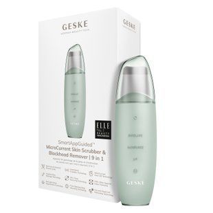 Мікрострумовий скрабер для шкіри та усунення чорних точок GESKE MicroCurrent Skin Scrubber&Blackhead Remover 9в1 green HB0151 фото