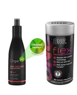 Бальзам для волосся і тіла з феромонами і афродизіаками ORGIE + 10 штук ONE Flex SOS6368 фото