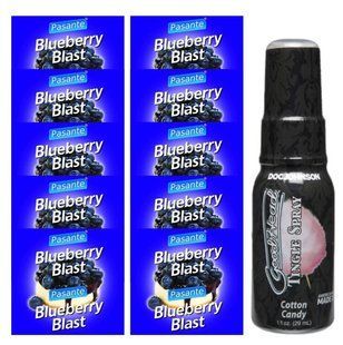 Pasante Blueberry Blast 10 шт + Doc Johnson GoodHead &ndash; Cotton Candy, 29 мл SOS13956 фото