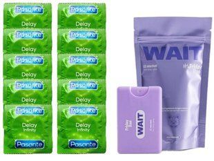 Комплект: Pasante Delay 10 шт + Пролонгатор WAIT Friday Bae Delay Spray 10 мл SOS11045 фото