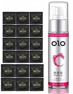 SKYN ORIGINAL &mdash; 18 шт та Лубрикант OLO зігріваючий &mdash; 60 мл SOS719 фото