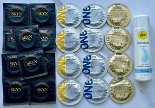 Набір з 22 штук One, Skyn + лубрикант pjur Woman Aqua (100 мл) SOS4016 фото