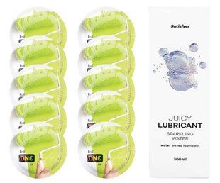 Комплект ONE Color 10 шт. + Лубрикант Satisfyer Juicy Lubricant Sparkling Water (300 мл) SOS12378 фото