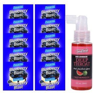 Pasante Blueberry Blast 10 шт + Doc Johnson &ndash; Watermelon, 59 мл SOS13955 фото