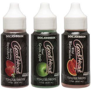 Набір крапель для мінету Doc Johnson GoodHead - Tingle Drops (Watermelon, Green Apple, Strawberry) SO9853 фото