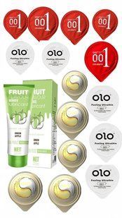 Набір All OLO 15 шт та Лубрикант OLO SWEET SECRET з ароматом яблука 120ml SOS218 фото