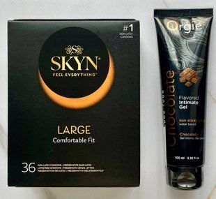 Комплект Skyn Large 36 шт - Лубрикант ORGIE LUBE TUBE шоколад, 100 мл SOS2915 фото