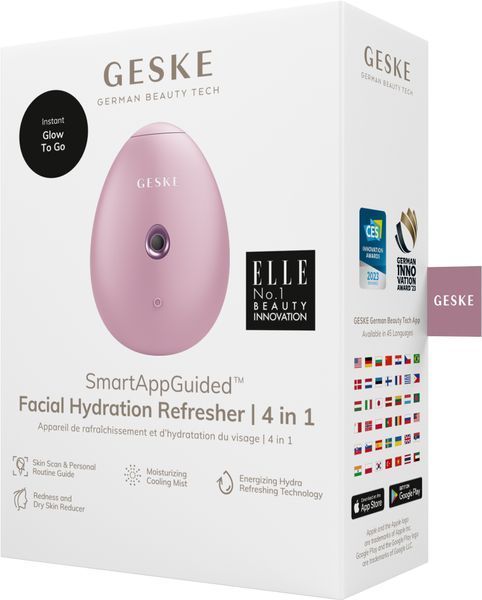 Электронный освежитель для увлажнения лица GESKE Facial Hydration Refresher 4в1 pink HB0170 фото