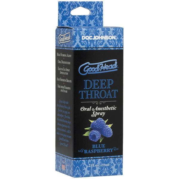 Спрей для глибокого мінету Doc Johnson GoodHead DeepThroat Spray - Blue Raspberry 59 мл SO9854 фото