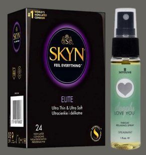 Набор SKYN Elite, 24 шт + Спрей Sensuva Deeply Love You Spearmint (29 мл) SOS5293 фото