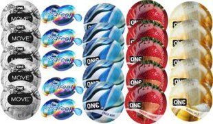 Набор из 25 шт One Move + ONE UltraFeel + ONEFreshMint + ONEChocolateStrawberry + ONEBanana SOS8425 фото