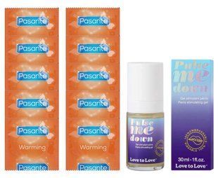 Комплект Pasante Warming 10 шт + Love To Love Pulse Me Down Gel (30 мл) SOS14378 фото