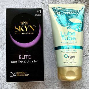 Набір SKYN Elite (24 шт) + Лубрикант LUBE TUBE COOL, 150 мл ORGIE SOS2363 фото