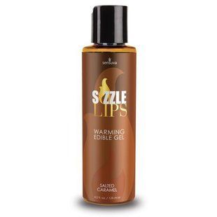Зігрівальний масажний гель Sensuva Sizzle Lips Salted Caramel (125 мл) SO3211 фото