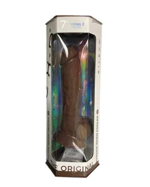 Фалоімітатор SilexD Johnny Brown (MODEL 1 size 7in), двошаровий, силікон +Silexpan, діаметр 3,5 см SO5021 фото