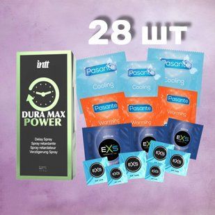 Комплект 28 шт EXS, Pasante + Пролонгатор Intt Dura Max Power (12 мл) SOS4312 фото