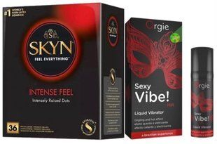 Набір з SKYN Intense Feel (36 шт) + Рідкий вібратор Orgie Sexy Vibe (15 мл) SOS9819 фото