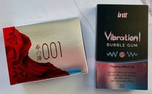Набір OLO Red Silver 10 шт + Рідкий гель Intt Vibration Bubble Gum (15 мл) SOS3461 фото