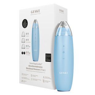 Мікродермабразійний пристрій для видалення чорних цяток GESKE MicroDermabrasion Blackhead Remover 7в1 aquamarine HB0565 фото