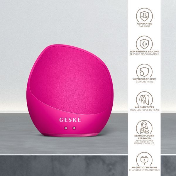 Ультразвуковая щетка для тела и интенсивный пилинг GESKE Sonic Body Brush&Intensive Exfoliator 7в1 magenta HB0355 фото