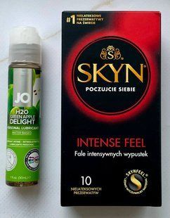 Комплект Intense Feel 10 шт - Лубрикант System JO H2O &mdash; Green Apple (30 мл) SOS2837 фото