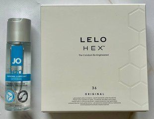 Комплект LELO HEX Original 36 шт + Лубрикант System JO H2O ORIGINAL (60 мл) SOS2987 фото