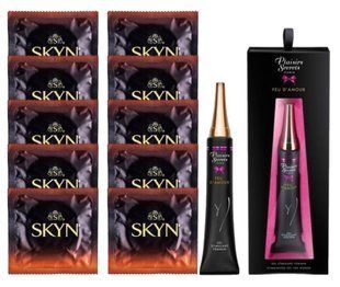 Комплект Skyn Warming 10 шт + Plaisirs Secrets Feu Damour (30 мл) SOS14203 фото