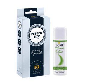 Mister Size - Pure Feel - 53 (10 шт) и Лубрикант Pjur Woman Aloe &ndash; 30 мл SOS940 фото