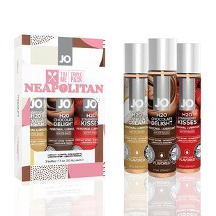 Набор System JO Tri-Me Triple Pack &mdash; Neapolitan (3&times;30 мл) три разных вкуса оральных смазок SO6775 фото