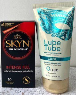 Набір SKYN Intense Feel 10 шт + LUBE TUBE COOL, 150 мл ORGIE SOS1113 фото