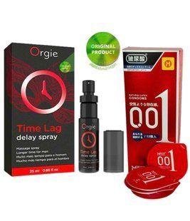 Пролонгатор для чоловіків Time Lag, 25 мл. ORGIE + Muaisi 001 RED 12 шт SOS6689 фото
