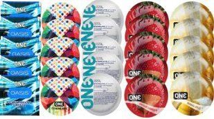 Набор из 25 шт One Oasis Premium + ONE Ribs + ONE Plus + ONEChocolateStrawberry + ONEBanana SOS8471 фото