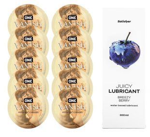 Комплект ONE 𝐕𝐀𝐍𝐈𝐒𝐇 10 шт. + Лубрикант Satisfyer Juicy Lubricant Breezy Berry (300 мл) SOS12171 фото
