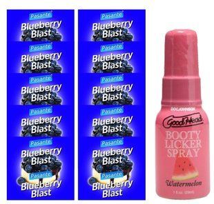 Pasante Blueberry Blast 10 шт + Doc Johnson Booty Licker - Watermelon 29 мл SOS13948 фото