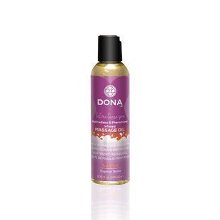 Масажна олія DONA Massage Oil SASSY &ndash; TROPICAL TEASE (110 мл) з феромонами та афродизіаками SO1690 фото