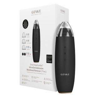 Мікродермабразійний пристрій для видалення чорних цяток GESKE MicroDermabrasion Blackhead Remover 7в1 gray HB0567 фото