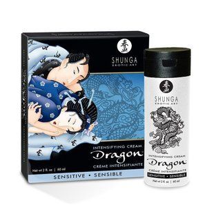 Стимулювальний крем для пар Shunga Dragon Cream SENSITIVE (60 мл) ніжніший ефект SO2524 фото