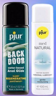 Набір лубрикантів pjur backdoor Regenerating 30 мл + pjur MED Natural glide 100 мл LB452 фото