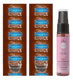 Pasante Chocolate Temptation 10 шт + Sensuva Deeply Love You Cotton Candy (29 мл) SOS13997 фото