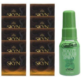 Комплект SKYN Passion Daiquiri 10 шт + Doc Johnson GoodHead Booty Licker Spray Mint (29 мл) SOS13655 фото