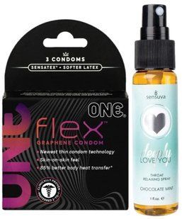 Комплект 3 шт ONE Flex + Спрей Sensuva &mdash; Deeply Love You Chocolate Mint (29 мл) SOS6157 фото