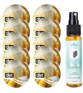 Комплект ONE Banana Split 10 шт + Sensuva Deeply Love You &ndash; Chocolate Mint, 29 мл SOS13745 фото