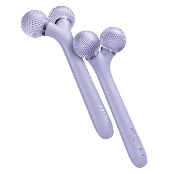 Электронный ультразвуковой ролик для лица GESKE Sonic Facial Roller 4в1 purple HB0178 фото