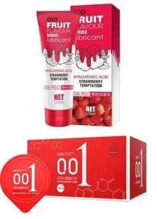 Комплект: OLO разогревающая 10 штук + Лубрикант SWEET SECRET клубника 120ml OLO SOS11768 фото