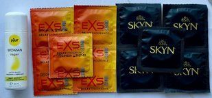 Набір EXS Delay 5шт + SKYN Original 5шт + Лубрикант pjur Woman Vegan 30 мл SOS3556 фото
