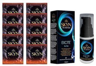 Комплект Skyn Warming 10 шт + Skyn Excite Stimulating Gel For Him (15 мл) SOS14435 фото